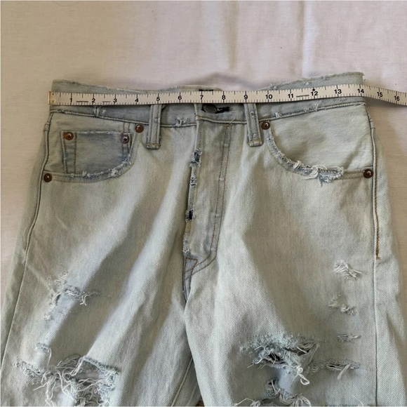 Levi’s 501 White Oak Cone 30 Light Wash Jeans Distressed Destroyed Y2K Retro 90s - Picture 5 of 10
